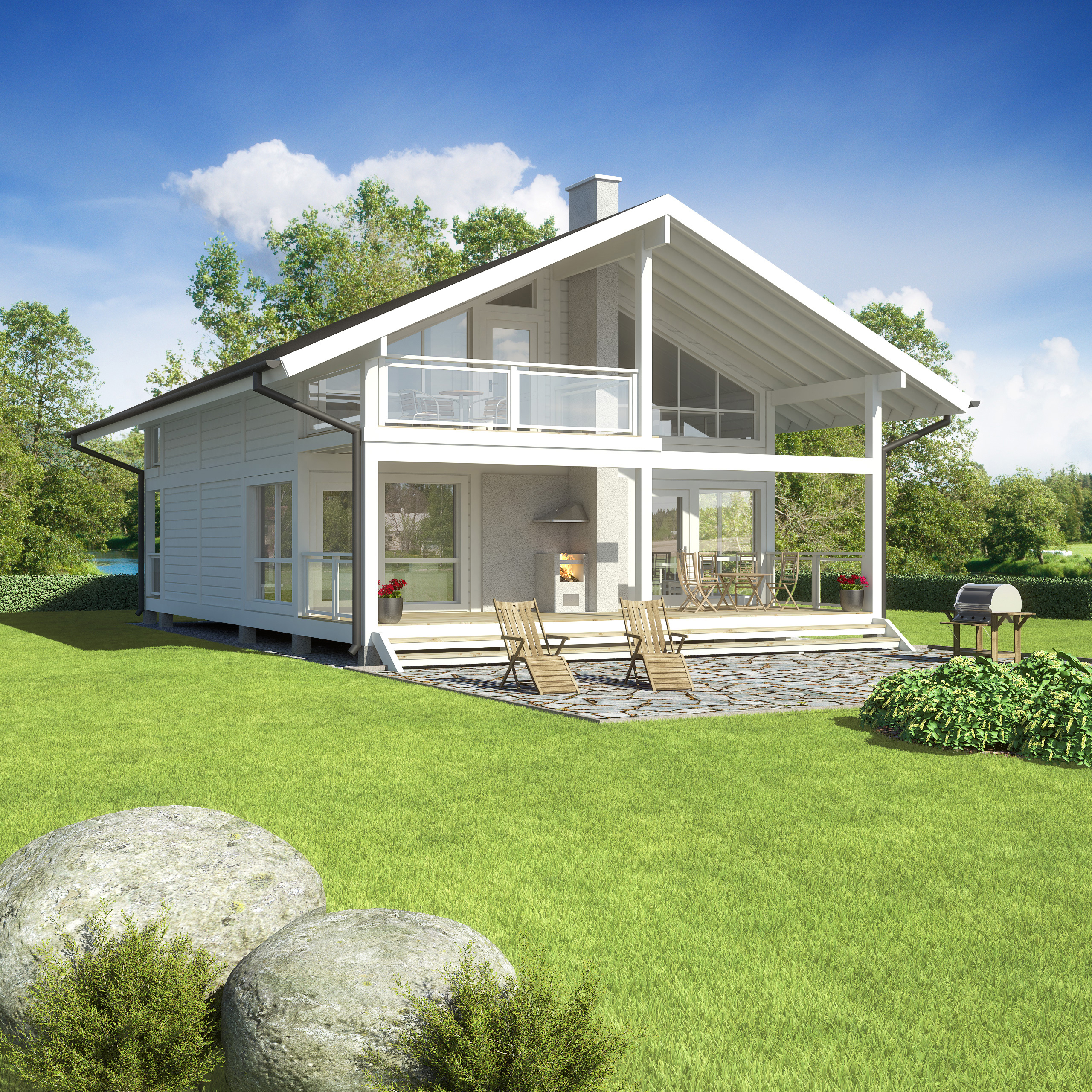 Nhà lắp ghép kiểu mái thái 1